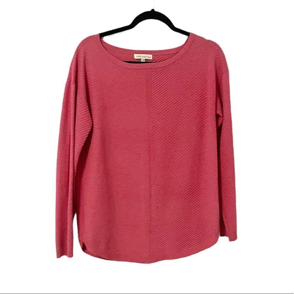 🟢Retrology Horizontal Stripe Knit Sweater Pink Rose Color Size M NWOT